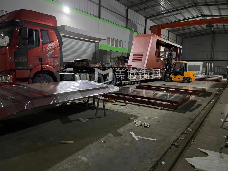 2022.10.6美城街具供應(yīng)忻州第二車、第三車候車亭發(fā)貨記錄